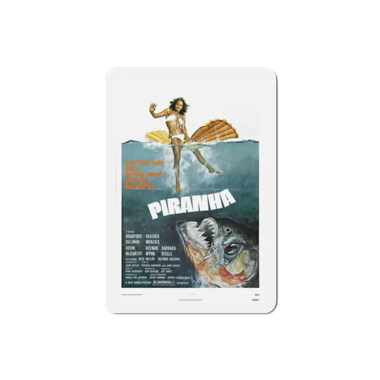 Piranha 1978 Movie Poster Refrigerator Magnet 2 Inch - The Sticker Space