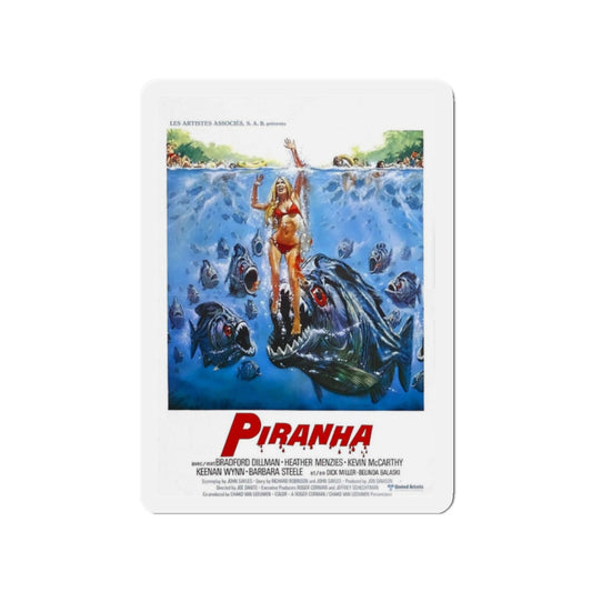 PIRANHA 1978 Movie Poster - Refrigerator Magnet-2" x 2"-The Sticker Space