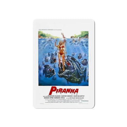 PIRANHA 1978 Movie Poster - Refrigerator Magnet 5 Inch Die-Cut - The Sticker Space