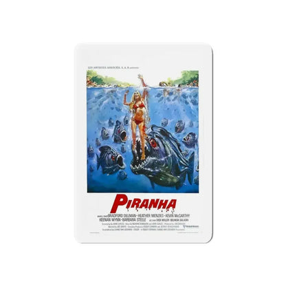 PIRANHA 1978 Movie Poster - Refrigerator Magnet 6 Inch Die-Cut - The Sticker Space