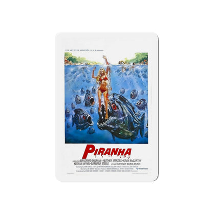 PIRANHA 1978 Movie Poster - Refrigerator Magnet-6" × 6"-The Sticker Space