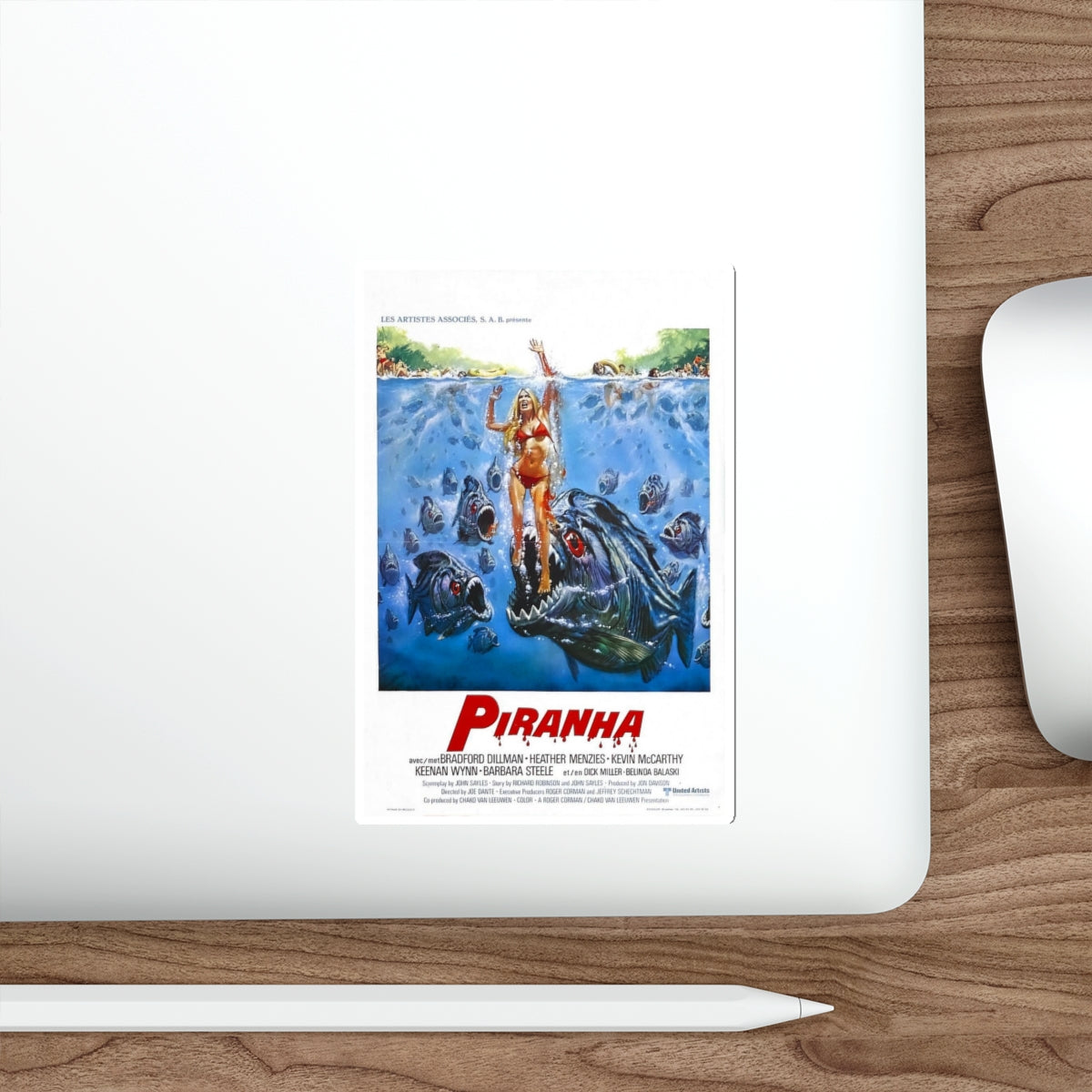 PIRANHA 1978 Movie Poster STICKER Vinyl Die-Cut Decal-The Sticker Space