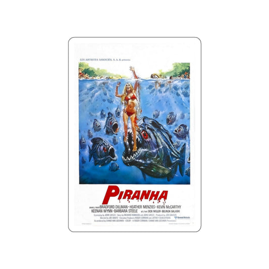 PIRANHA 1978 Movie Poster STICKER Vinyl Die-Cut Decal-White-The Sticker Space