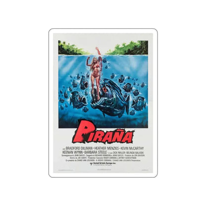 PIRANHA (ITALIAN) 1978 Movie Poster STICKER Vinyl Die-Cut Decal - The Sticker Space