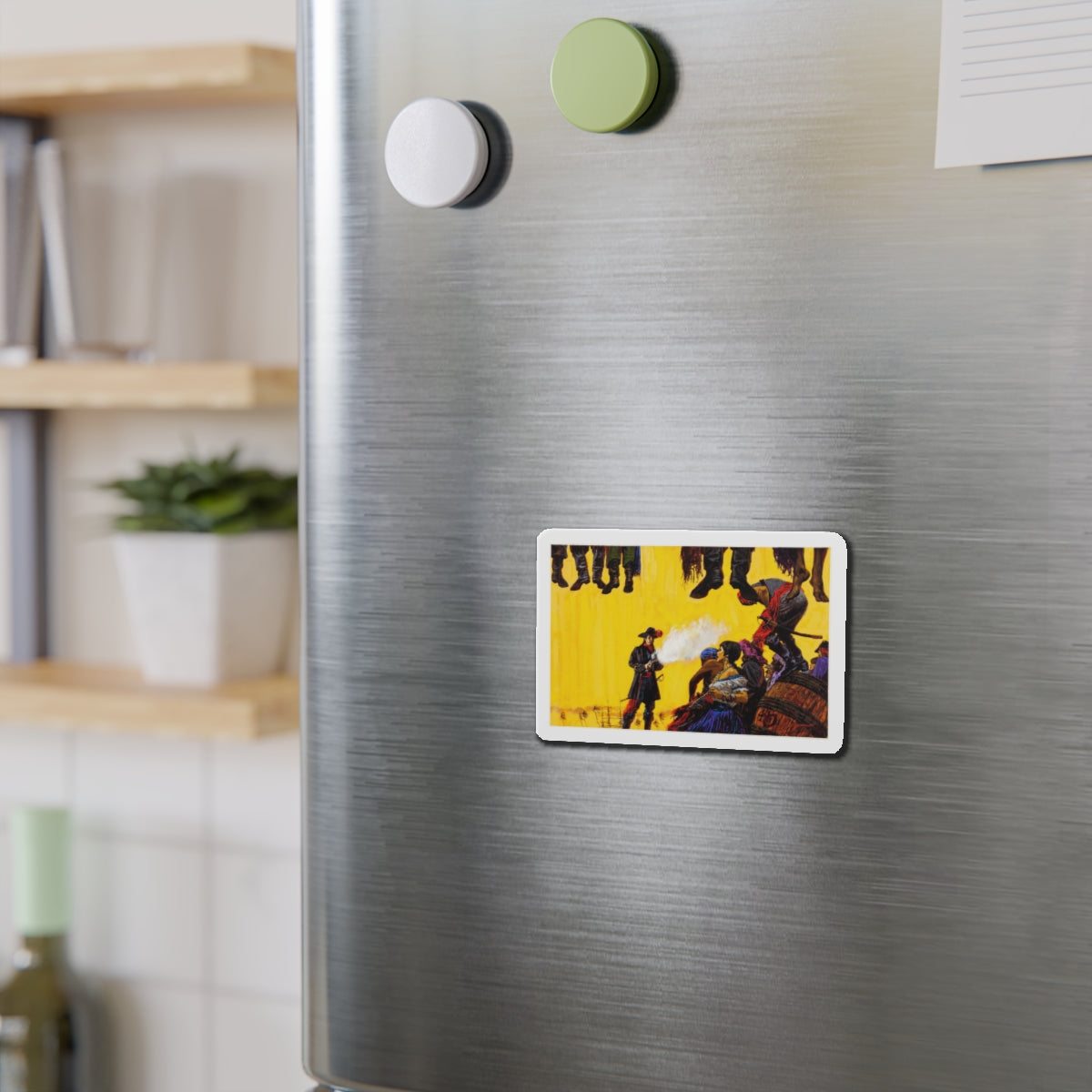 Pirate Illustration (Magazine Illustration) Refrigerator Magnet-The Sticker Space