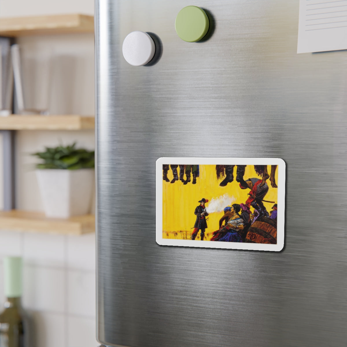 Pirate Illustration (Magazine Illustration) Refrigerator Magnet-The Sticker Space