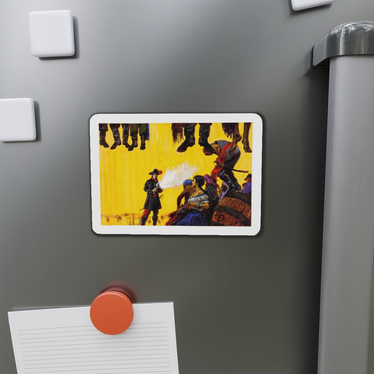 Pirate Illustration (Magazine Illustration) Refrigerator Magnet-The Sticker Space