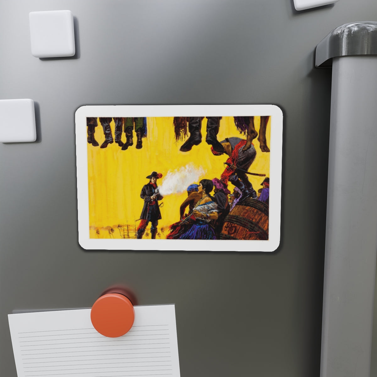 Pirate Illustration (Magazine Illustration) Refrigerator Magnet-The Sticker Space