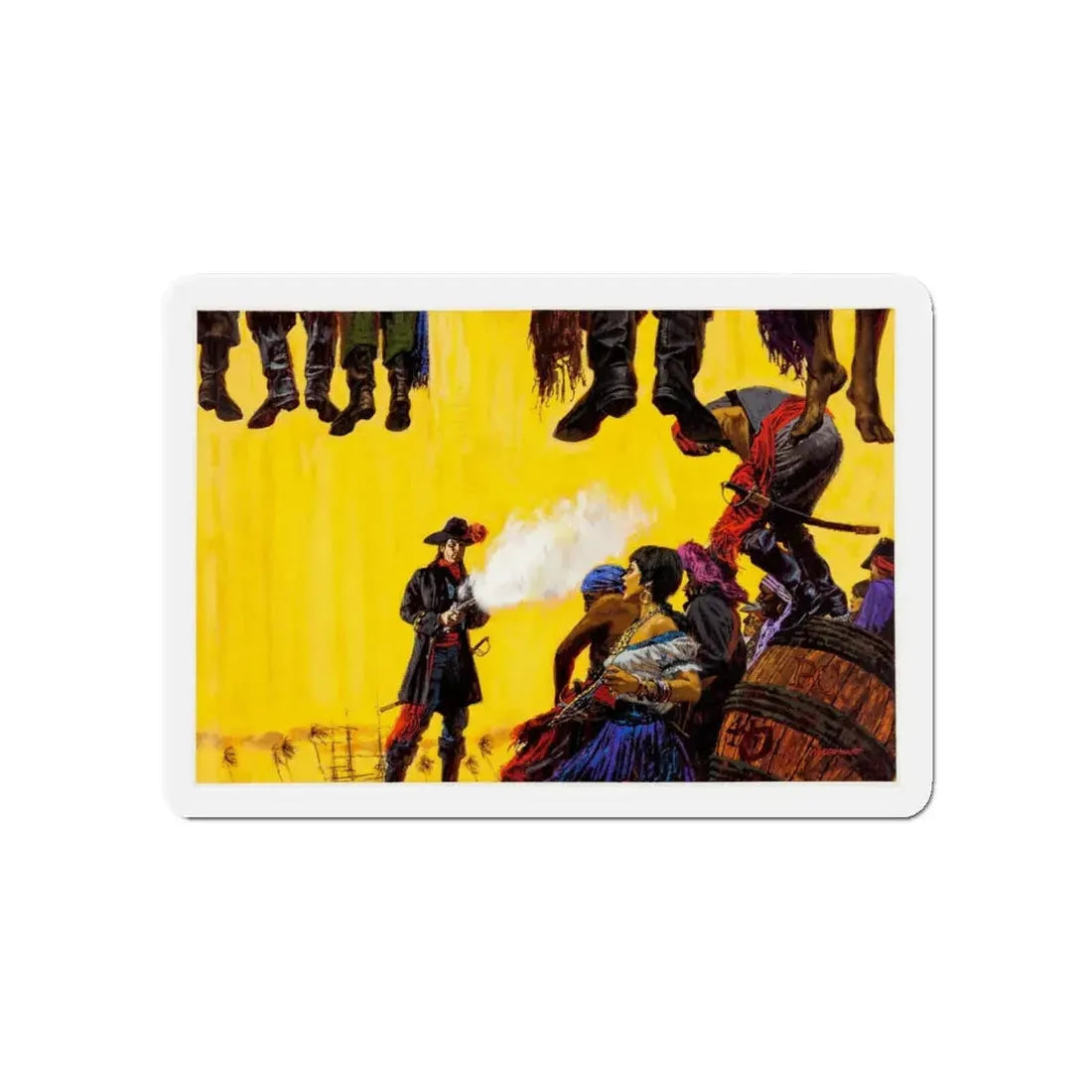 Pirate Illustration (Magazine Illustration) Refrigerator Magnet - The Sticker Space
