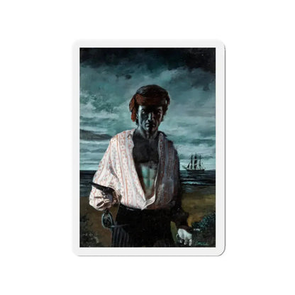 Pirate, Painted Illustration (c. 1960s) (Magazine Illustration) Refrigerator Magnet - The Sticker Space