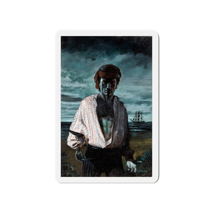 Pirate, Painted Illustration (c. 1960s) (Magazine Illustration) Refrigerator Magnet-4" x 4"-The Sticker Space