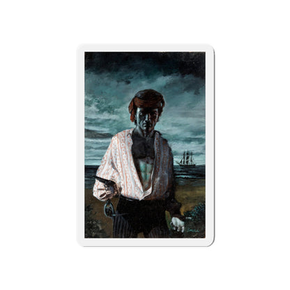 Pirate, Painted Illustration (c. 1960s) (Magazine Illustration) Refrigerator Magnet-6 × 6"-The Sticker Space