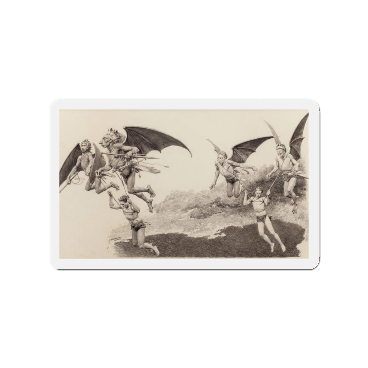 Pirates of Venus, The Passing Show illustration (Magazine Illustration) Refrigerator Magnet-2" x 2"-The Sticker Space