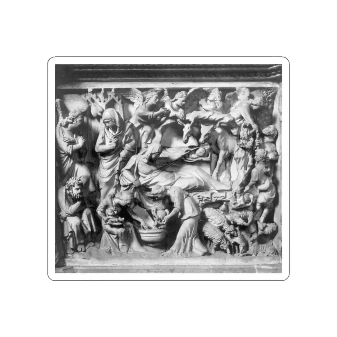 PISANO, Giovanni - Story of the Birth of Jesus (Artwork) STICKER Vinyl Die-Cut Decal White Die-Cut 2 Inch - The Sticker Space