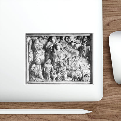 PISANO, Nicola - Annunciation, Birth of Jesus and Adoration of the Shepherds (Artwork) STICKER Vinyl Die-Cut Decal-The Sticker Space