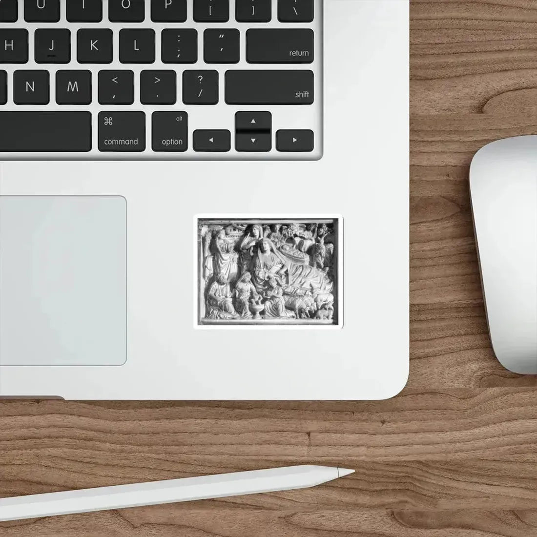 PISANO, Nicola - Annunciation, Birth of Jesus and Adoration of the Shepherds (Artwork) STICKER Vinyl Die-Cut Decal - The Sticker Space