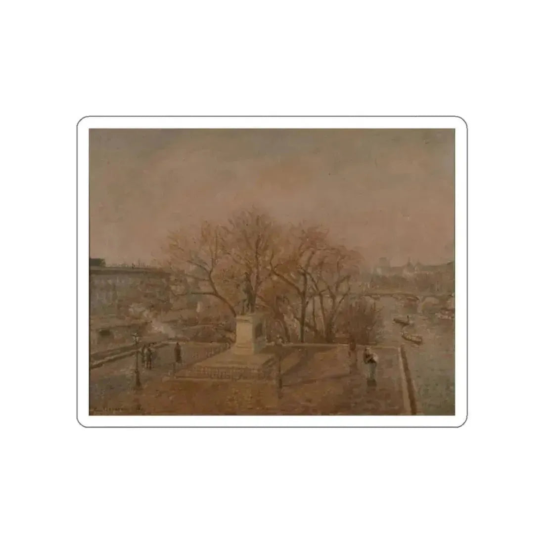 PISARRO Camille - pont-neuf (Artwork) STICKER Vinyl Die-Cut Decal White Die-Cut 3 Inch - The Sticker Space