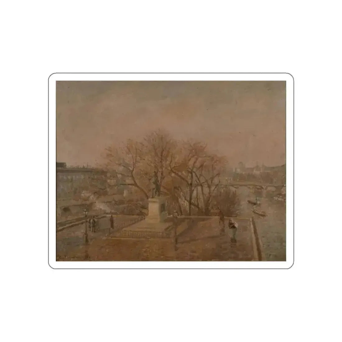 PISARRO Camille - pont-neuf (Artwork) STICKER Vinyl Die-Cut Decal White Die-Cut 5 Inch - The Sticker Space