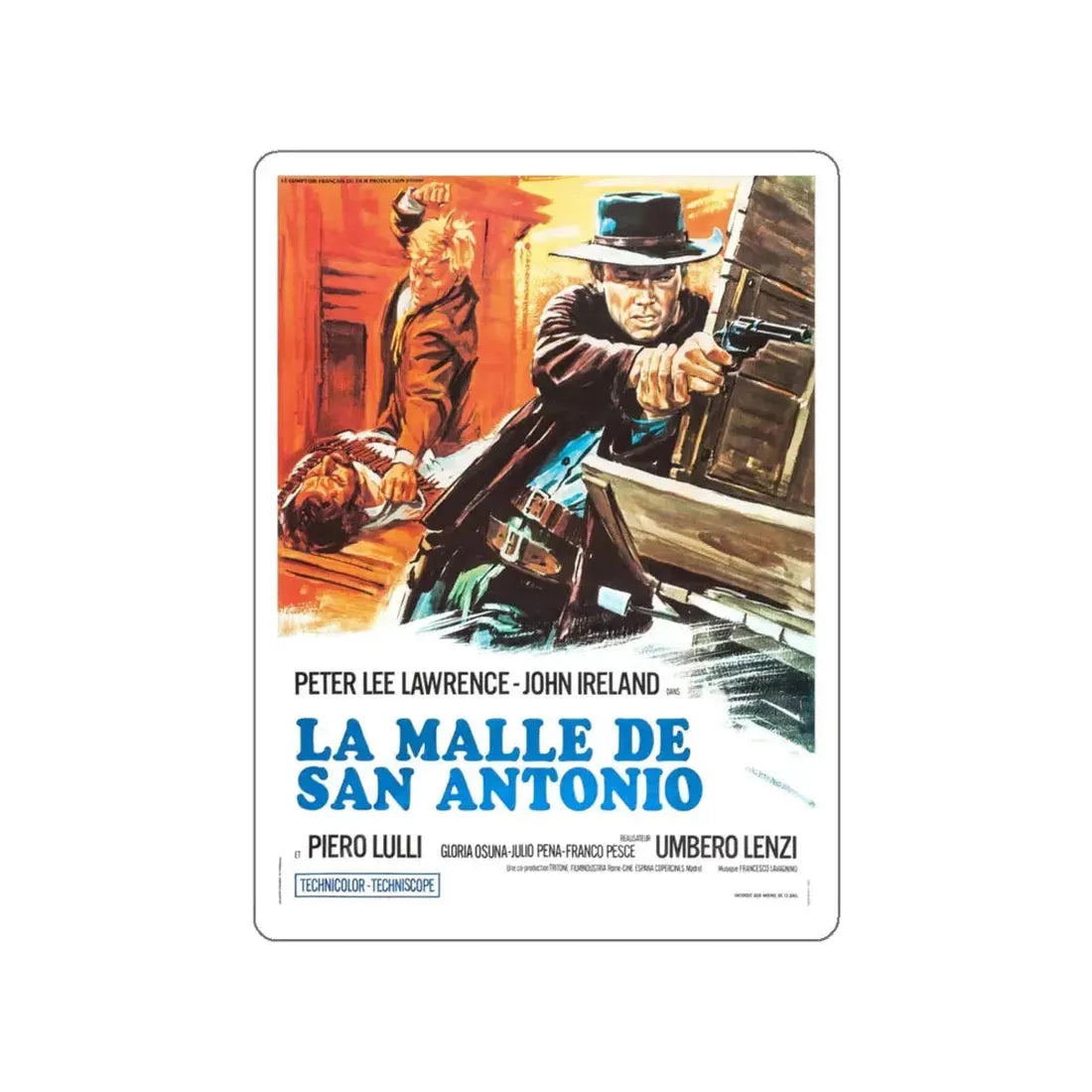 PISTOL FOR A HUNDRED COFFINS 1968 Movie Poster STICKER Vinyl Die-Cut Decal 5 Inch - The Sticker Space