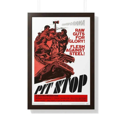 PIT STOP 1969 - Framed Movie Poster 20" x 30" Walnut - The Sticker Space