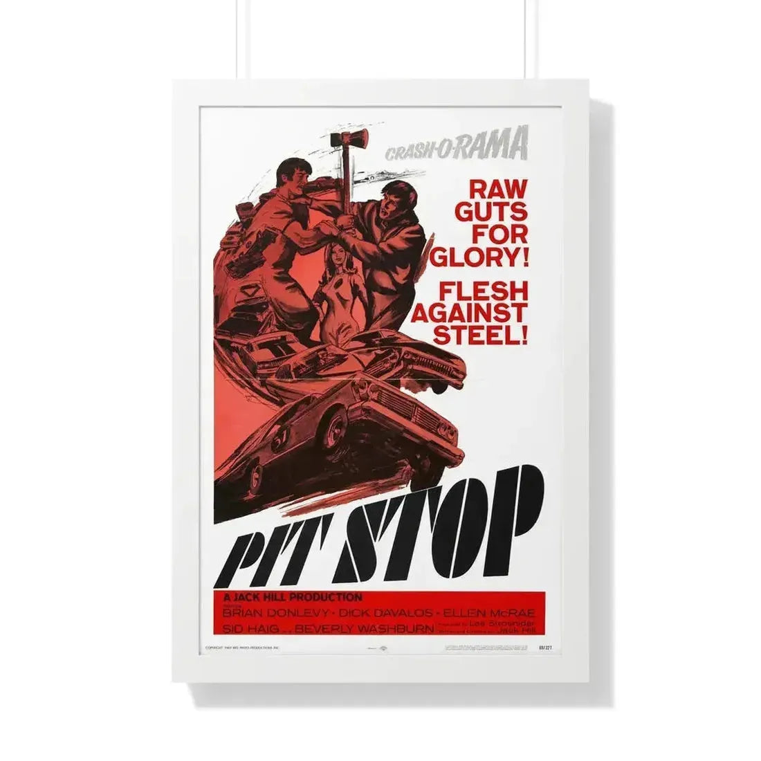 PIT STOP 1969 - Framed Movie Poster 20" x 30" White - The Sticker Space