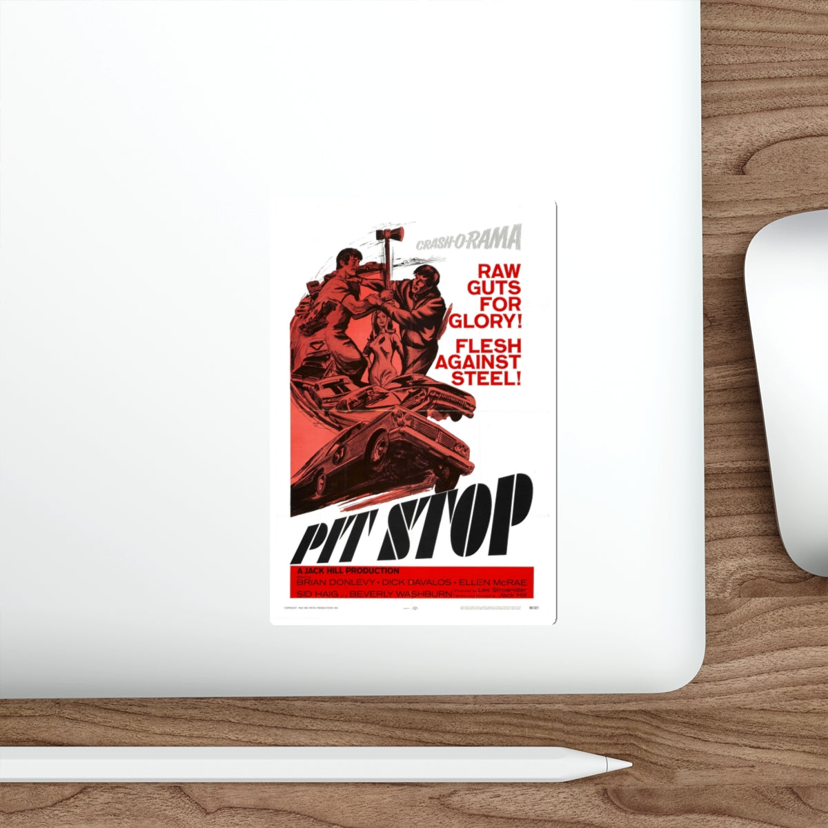 PIT STOP 1969 Movie Poster STICKER Vinyl Die-Cut Decal-The Sticker Space