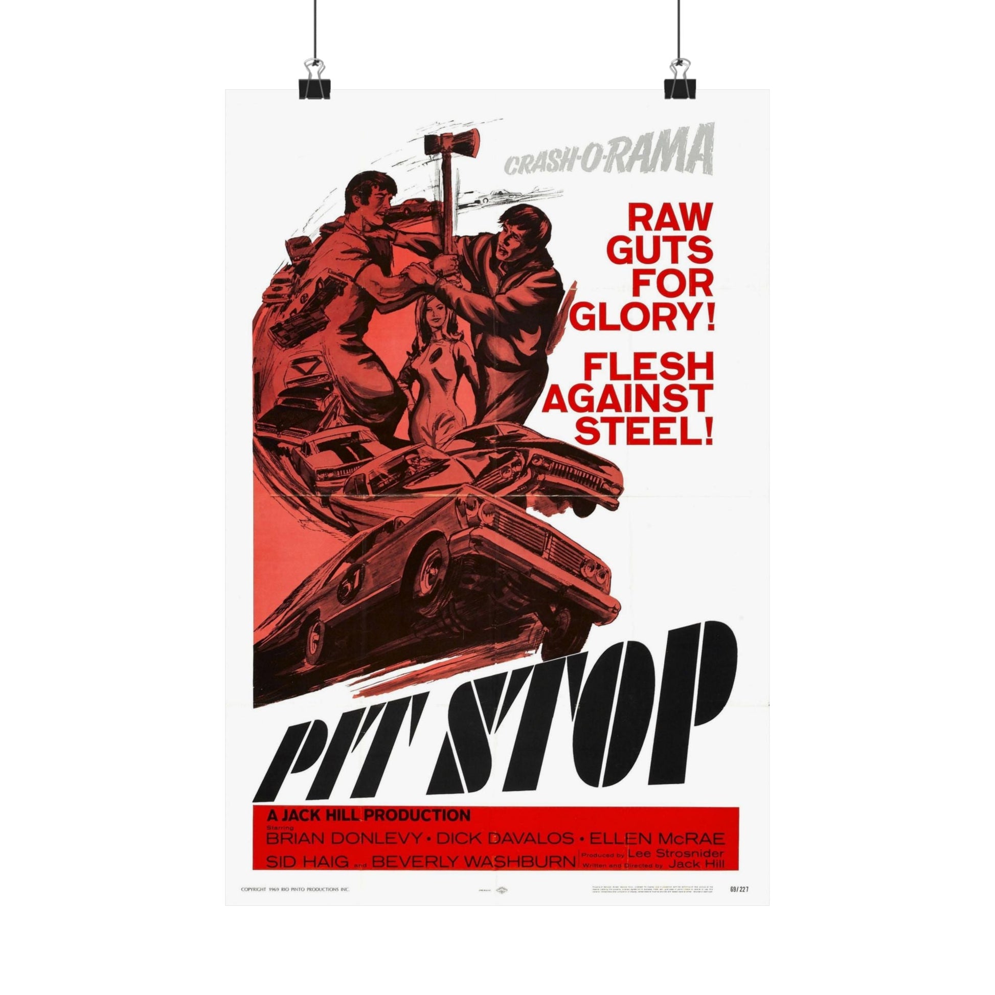 PIT STOP 1969 - Paper Movie Poster-12″ x 18″-The Sticker Space