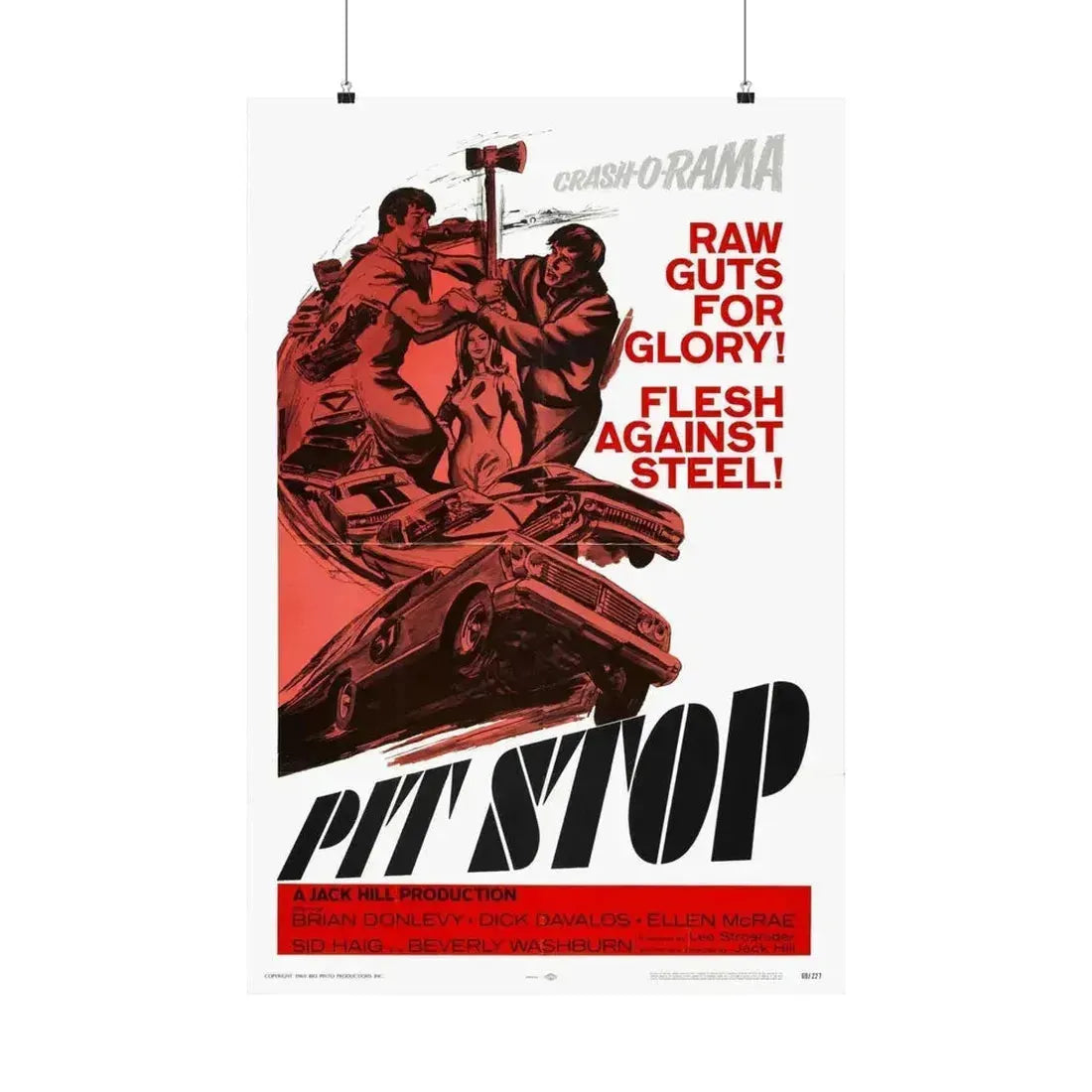 PIT STOP 1969 - Paper Movie Poster 24″ x 36″ Matte - The Sticker Space