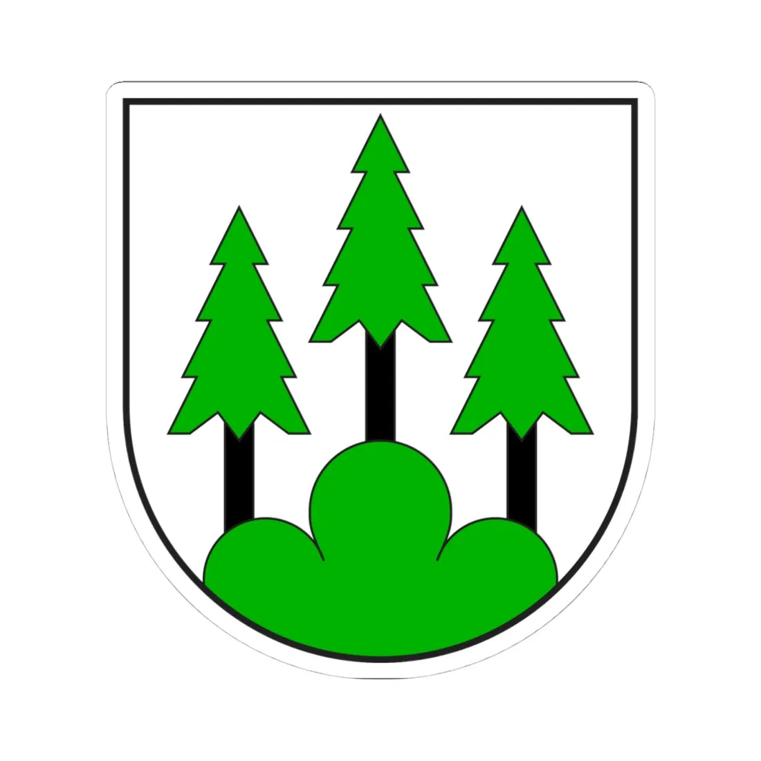 Pitasch wappen (Switzerland) (Coat of Arms) STICKER Vinyl Kiss-Cut Decal 4 Inch White - The Sticker Space