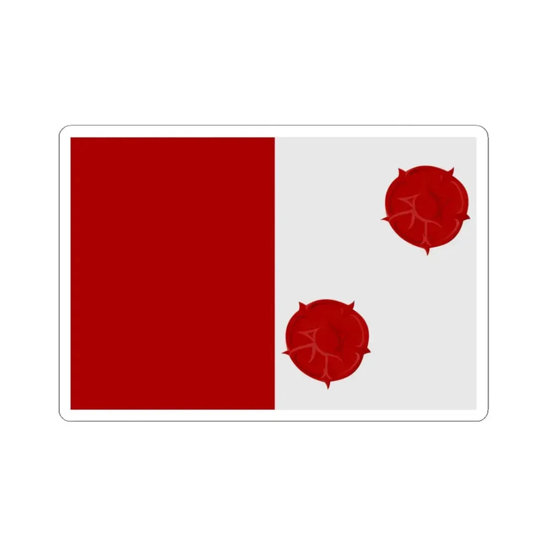 Pittem vlag (Belgium) STICKER Vinyl Kiss-Cut Decal 3 Inch White - The Sticker Space