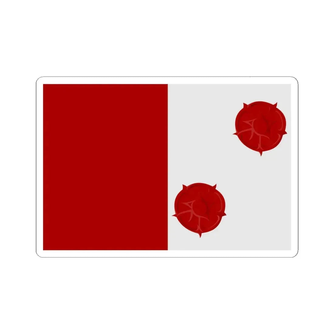 Pittem vlag (Belgium) STICKER Vinyl Kiss-Cut Decal 4 Inch White - The Sticker Space