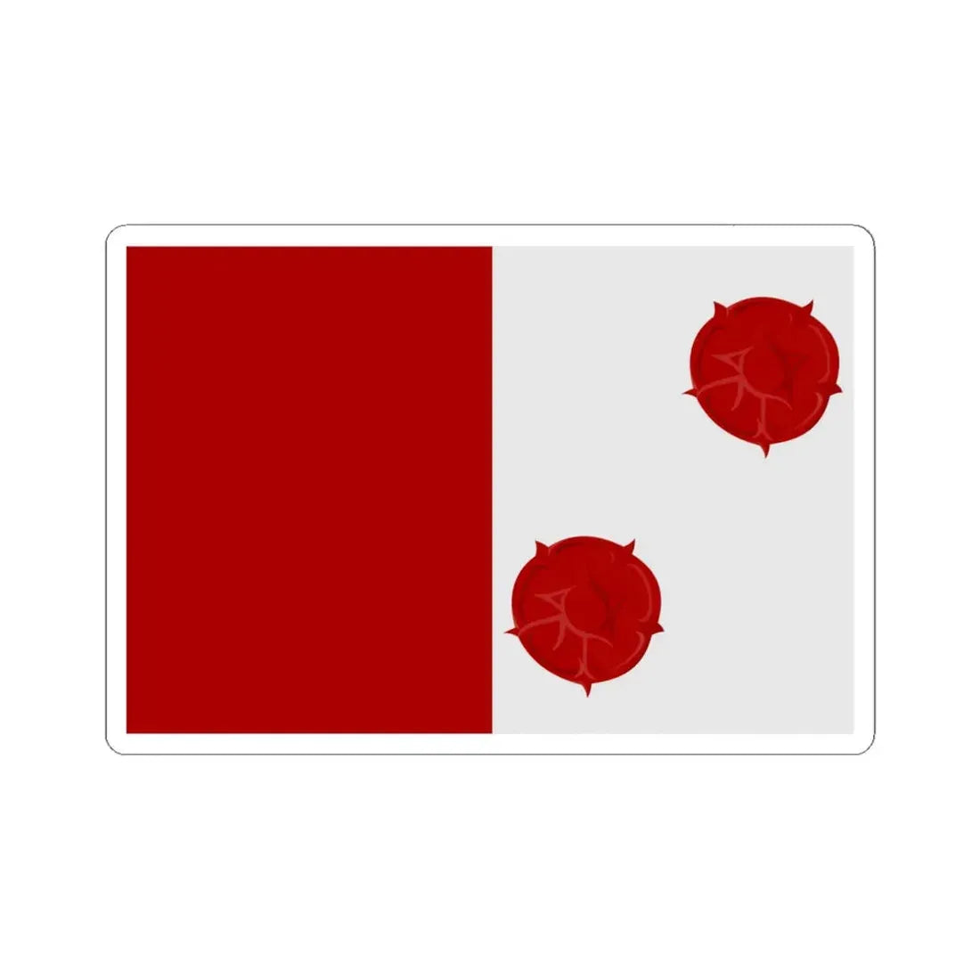 Pittem vlag (Belgium) STICKER Vinyl Kiss-Cut Decal 6 Inch White - The Sticker Space