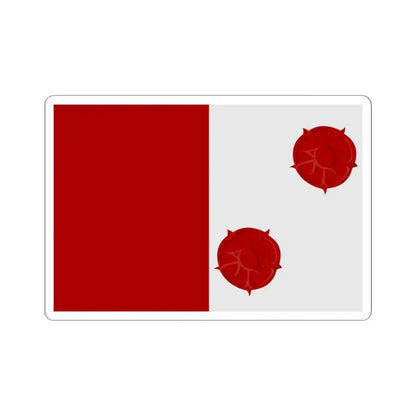 Pittem vlag (Belgium) STICKER Vinyl Kiss-Cut Decal 6 Inch White - The Sticker Space