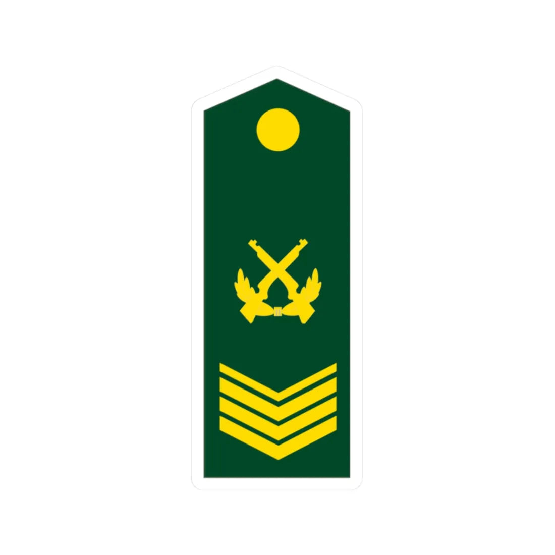 PLA Chief Sergeant Class 1 (China) (Military Rank) STICKER Vinyl Kiss-Cut Decal 2 Inch White - The Sticker Space