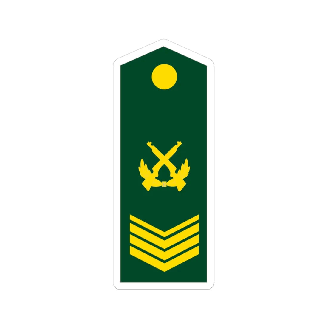 PLA Chief Sergeant Class 1 (China) (Military Rank) STICKER Vinyl Kiss-Cut Decal 3 Inch White - The Sticker Space