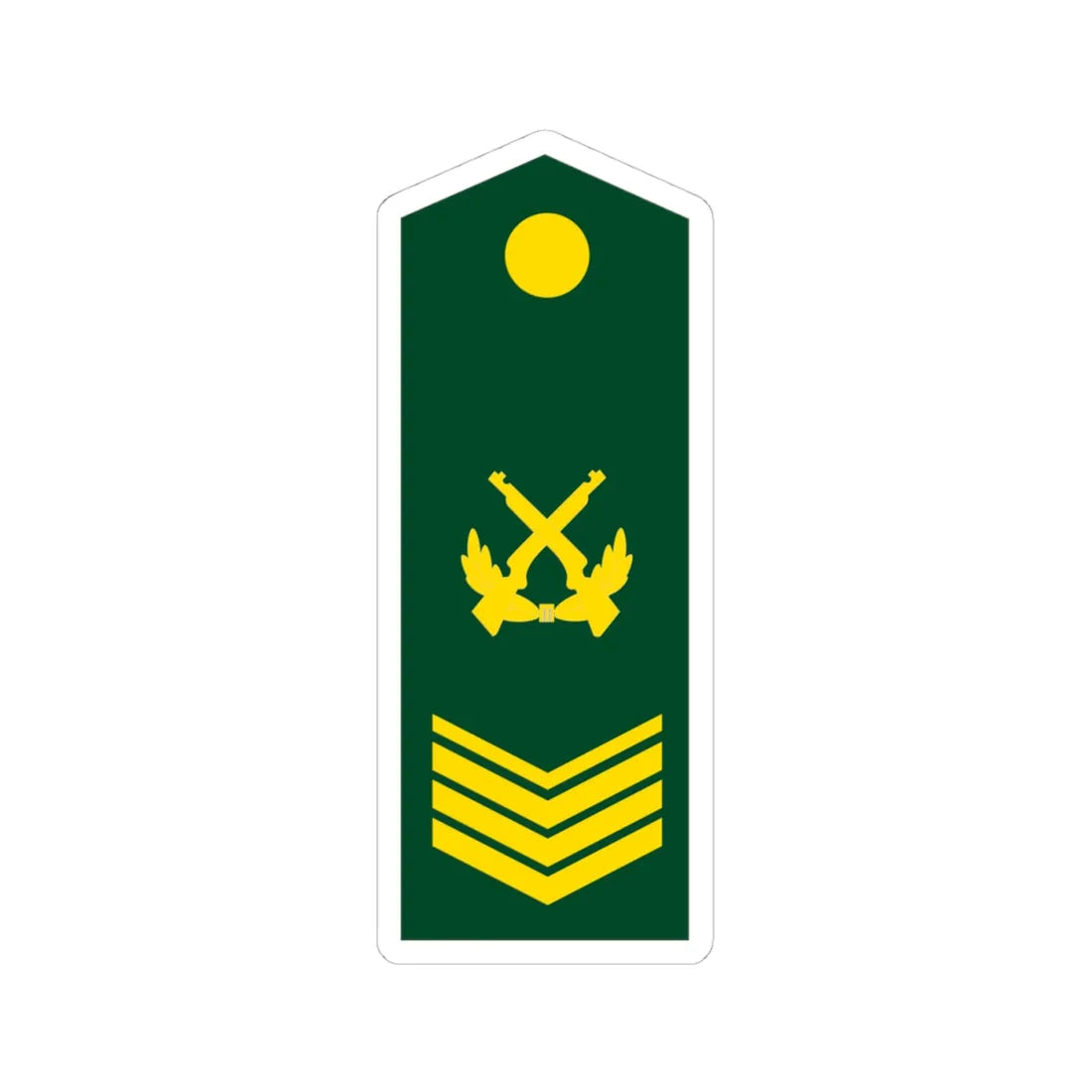 PLA Chief Sergeant Class 1 (China) (Military Rank) STICKER Vinyl Kiss-Cut Decal 4 Inch White - The Sticker Space