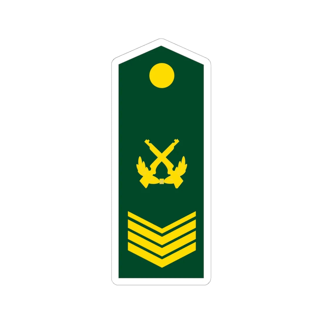 PLA Chief Sergeant Class 1 (China) (Military Rank) STICKER Vinyl Kiss-Cut Decal 6 Inch White - The Sticker Space