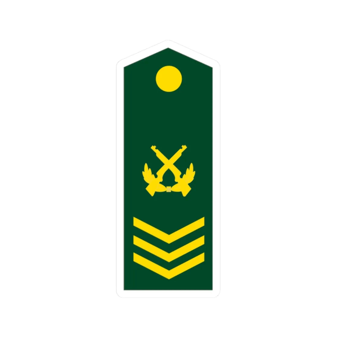 PLA Chief Sergeant Class 2 (China) (Military Rank) STICKER Vinyl Kiss-Cut Decal 2 Inch White - The Sticker Space