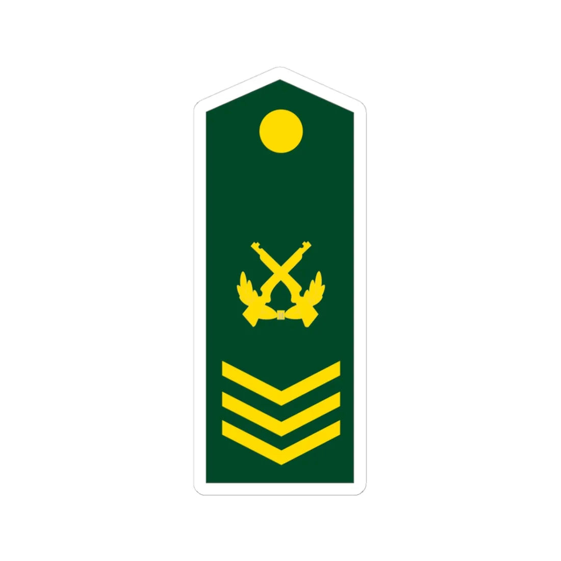 PLA Chief Sergeant Class 2 (China) (Military Rank) STICKER Vinyl Kiss-Cut Decal 3 Inch White - The Sticker Space