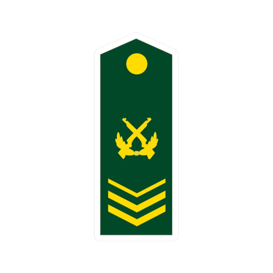 PLA Chief Sergeant Class 3 (China) (Military Rank) STICKER Vinyl Kiss-Cut Decal 2 Inch White - The Sticker Space