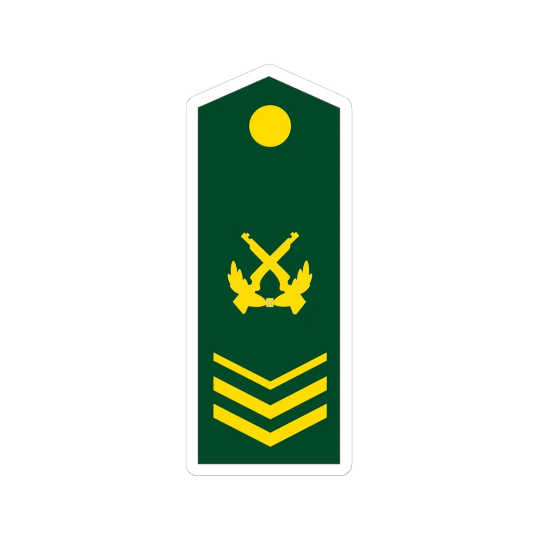 PLA Chief Sergeant Class 3 (China) (Military Rank) STICKER Vinyl Kiss-Cut Decal 3 Inch White - The Sticker Space