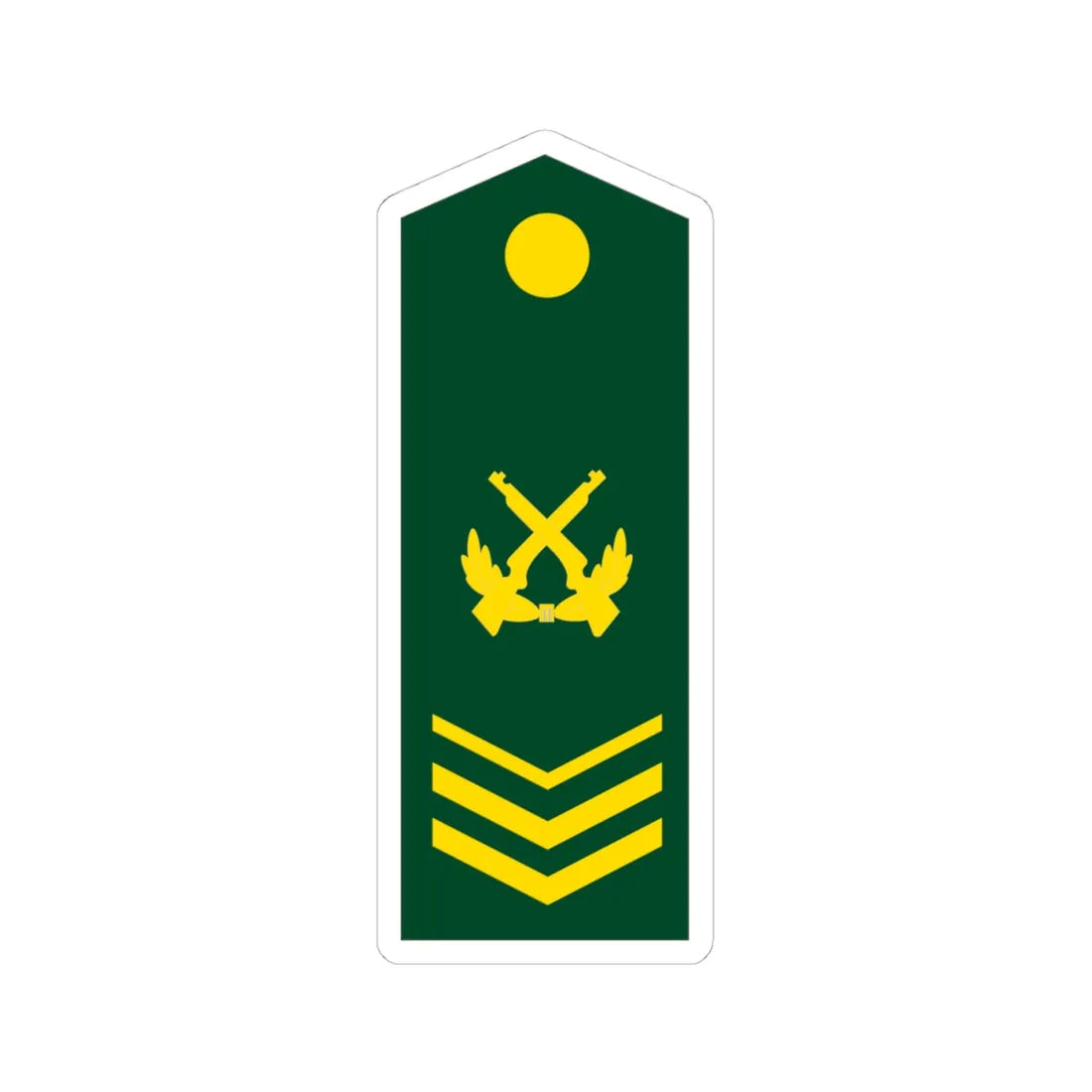 PLA Chief Sergeant Class 3 (China) (Military Rank) STICKER Vinyl Kiss-Cut Decal 4 Inch White - The Sticker Space