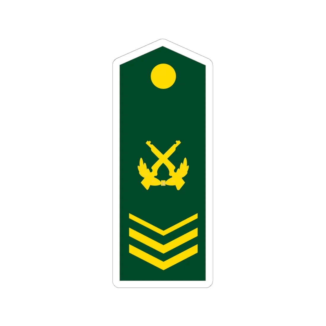 PLA Chief Sergeant Class 3 (China) (Military Rank) STICKER Vinyl Kiss-Cut Decal 6 Inch White - The Sticker Space