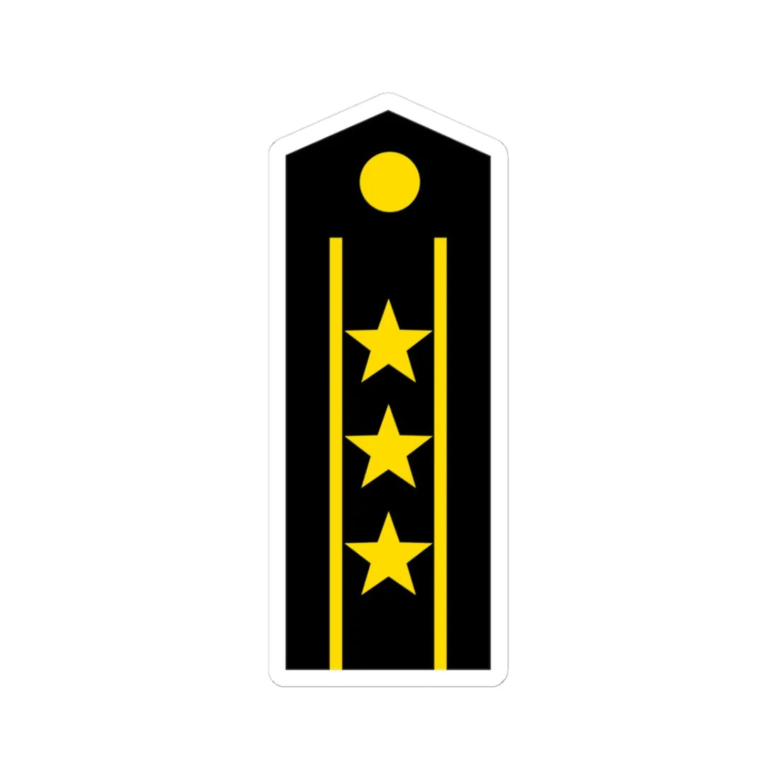 PLA Colonel Navy (China) (Military Rank) STICKER Vinyl Kiss-Cut Decal 3 Inch White - The Sticker Space