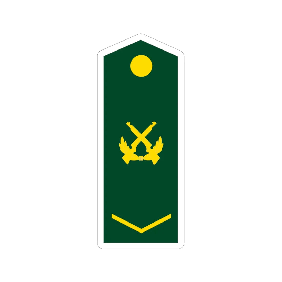 PLA Corporal (China) (Military Rank) STICKER Vinyl Kiss-Cut Decal 6 Inch White - The Sticker Space