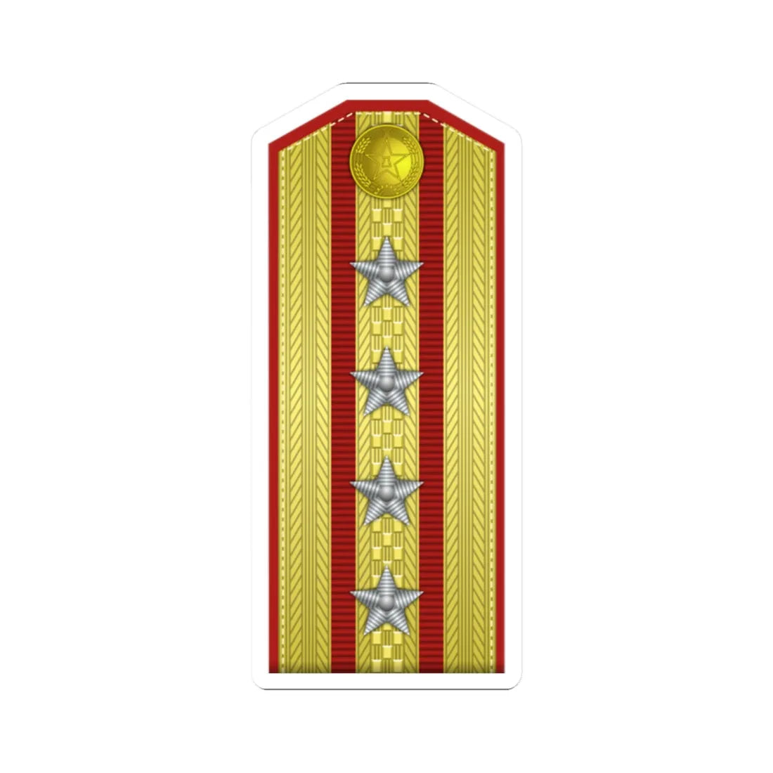 PLA dà xiào Type 55 (China) (Military Rank) STICKER Vinyl Kiss-Cut Decal 2 Inch White - The Sticker Space