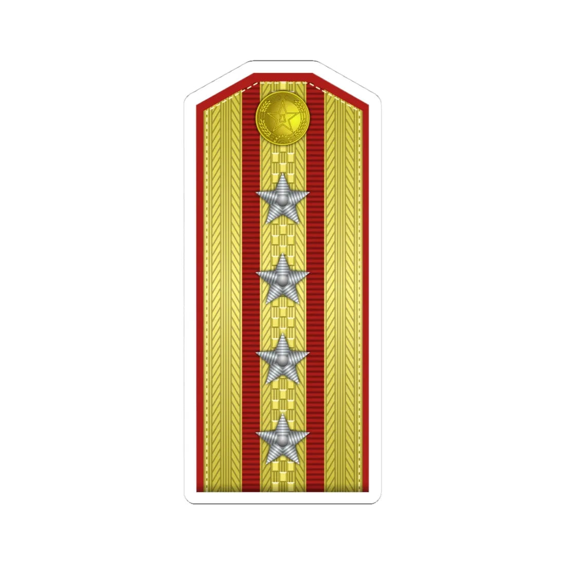 PLA dà xiào Type 55 (China) (Military Rank) STICKER Vinyl Kiss-Cut Decal 4 Inch White - The Sticker Space