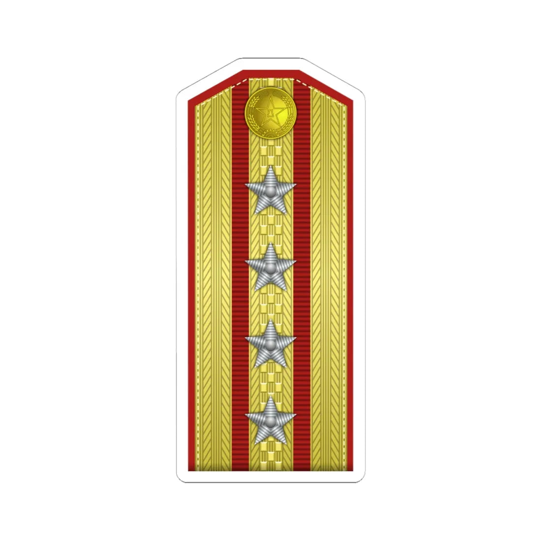 PLA dà xiào Type 55 (China) (Military Rank) STICKER Vinyl Kiss-Cut Decal 6 Inch White - The Sticker Space