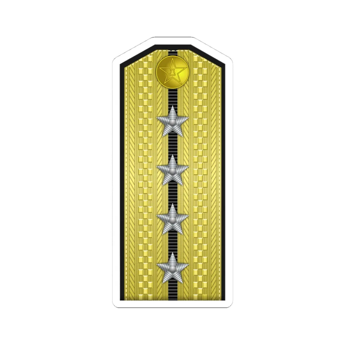 PLA Hǎi jūn dà wèi Type 55 (China) (Military Rank) STICKER Vinyl Kiss-Cut Decal 4 Inch White - The Sticker Space