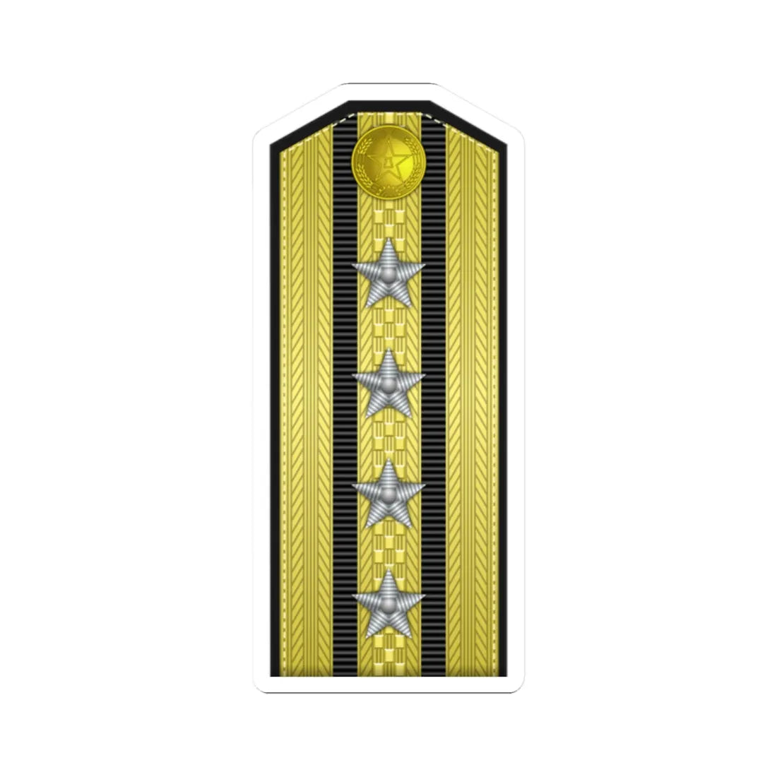 PLA Hǎi jūn dà xiào Type 55 (China) (Military Rank) STICKER Vinyl Kiss-Cut Decal 2 Inch White - The Sticker Space